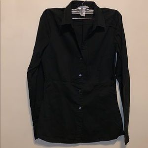 Fitted V cut dress shirt